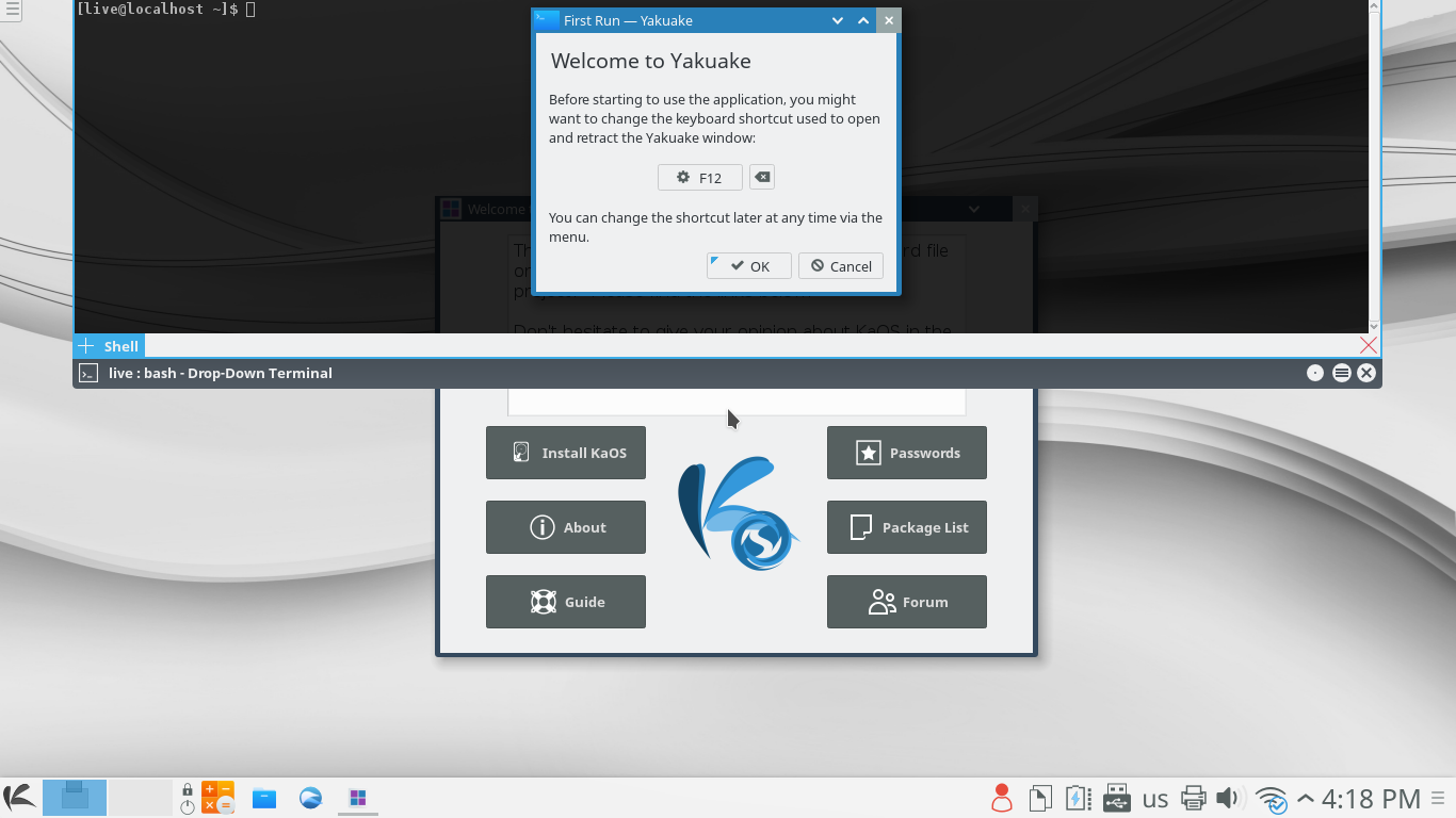 KaOS desktop screenshot: 2016.03