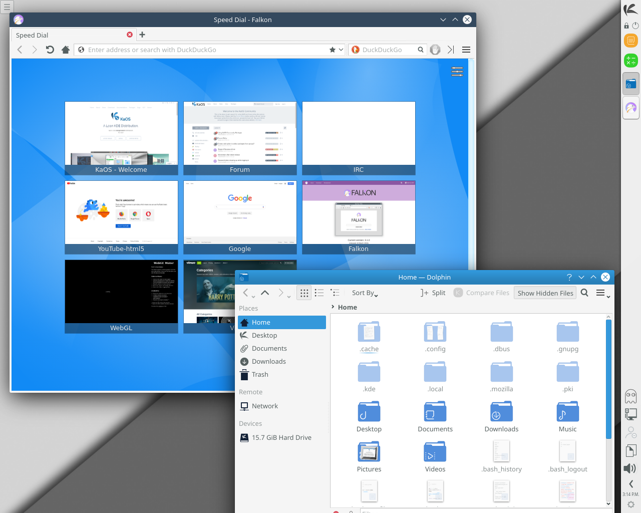 KaOS desktop screenshot: 2020.01 apps