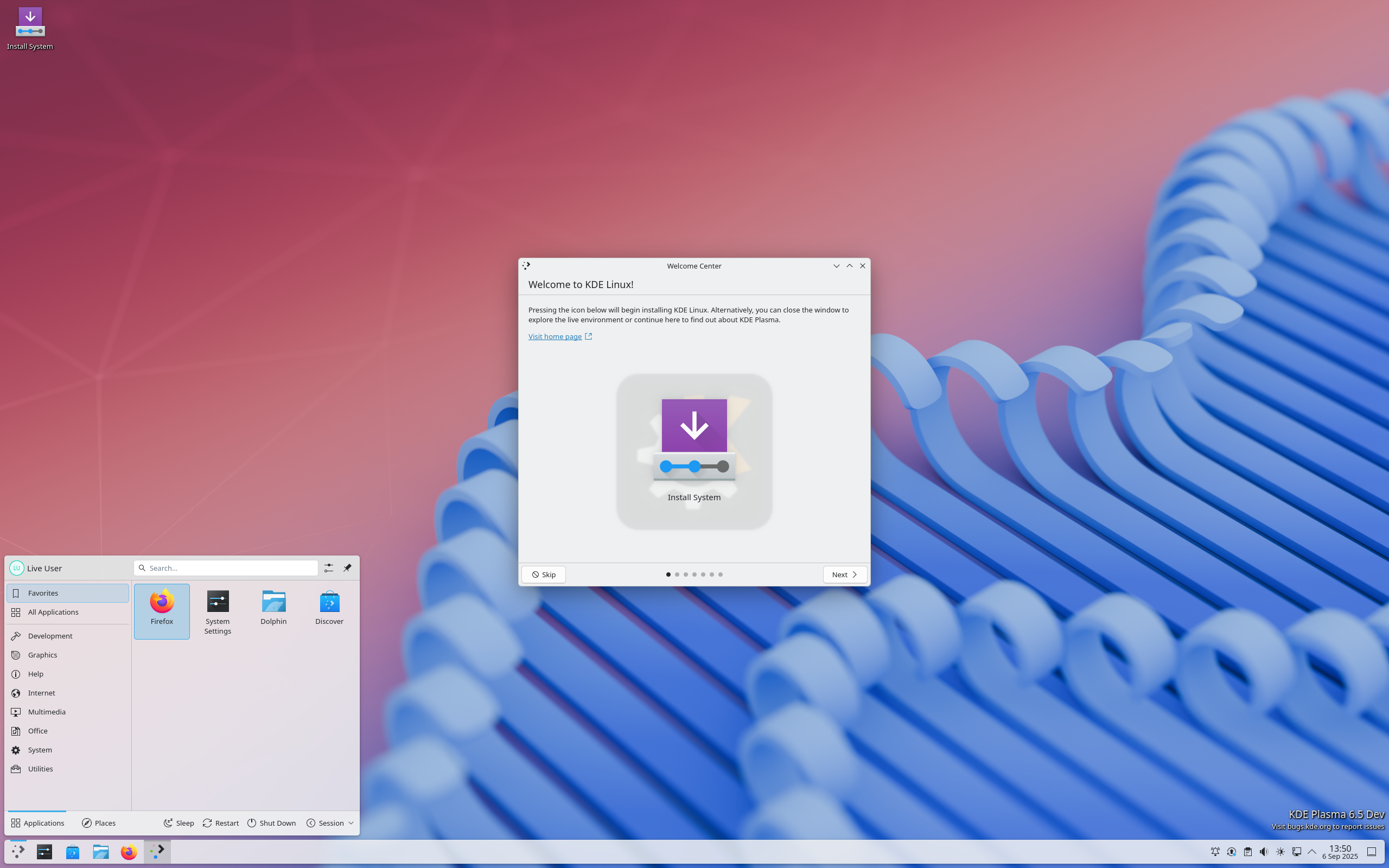 KDE Linux desktop screenshot: 20250820