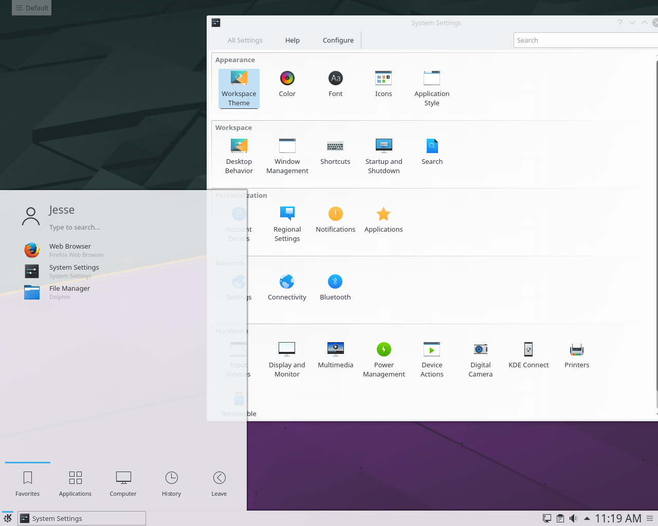 KDE neon desktop screenshot: 20160915 default