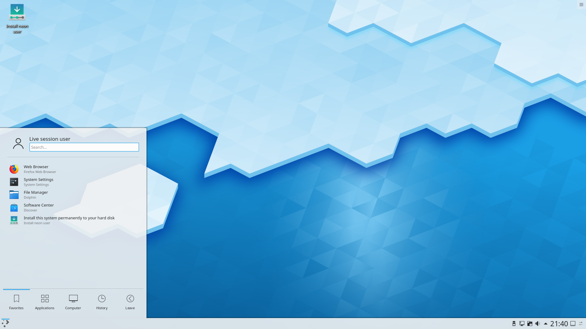 KDE neon desktop screenshot: 20190627