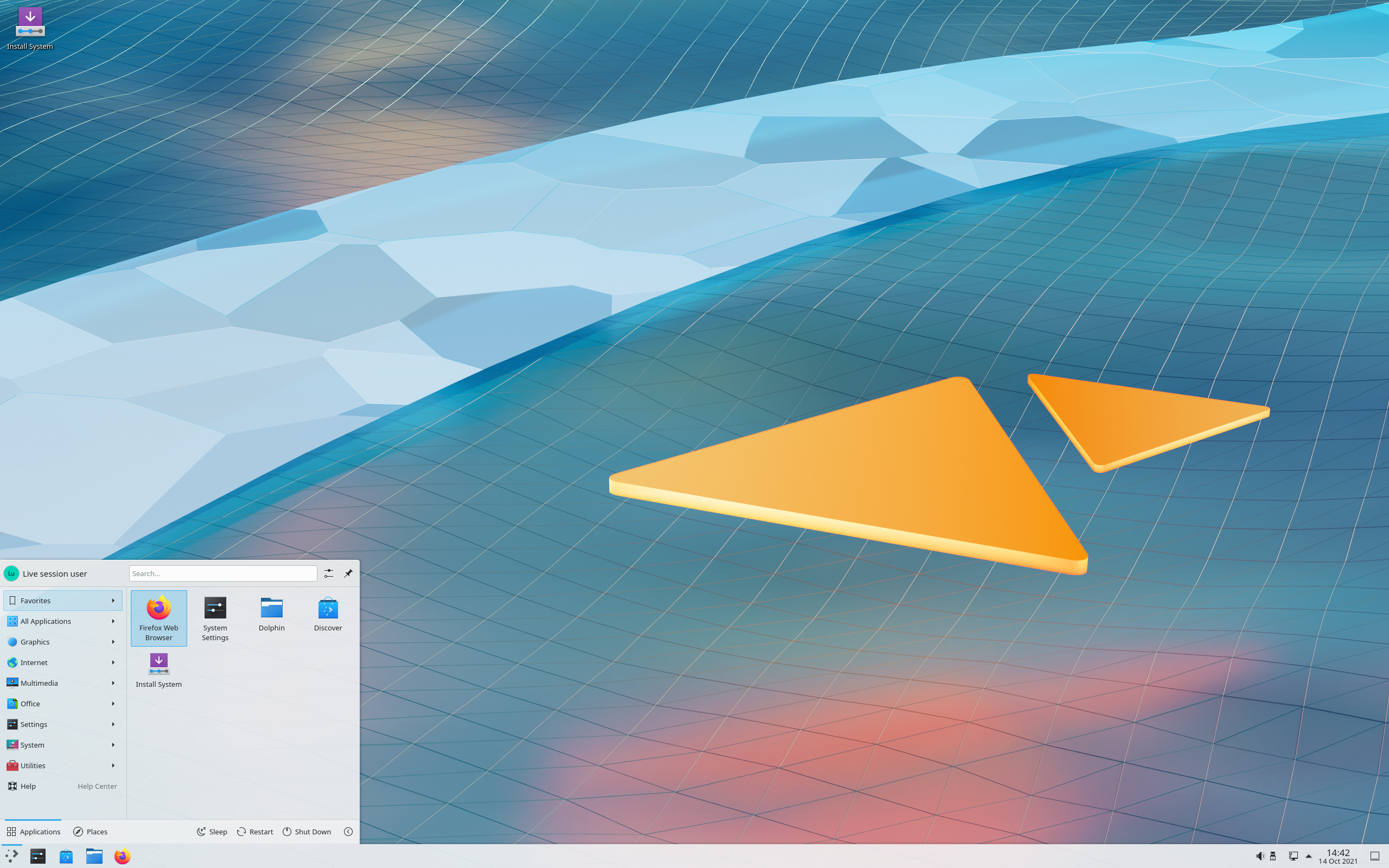 KDE neon desktop screenshot: 20211014