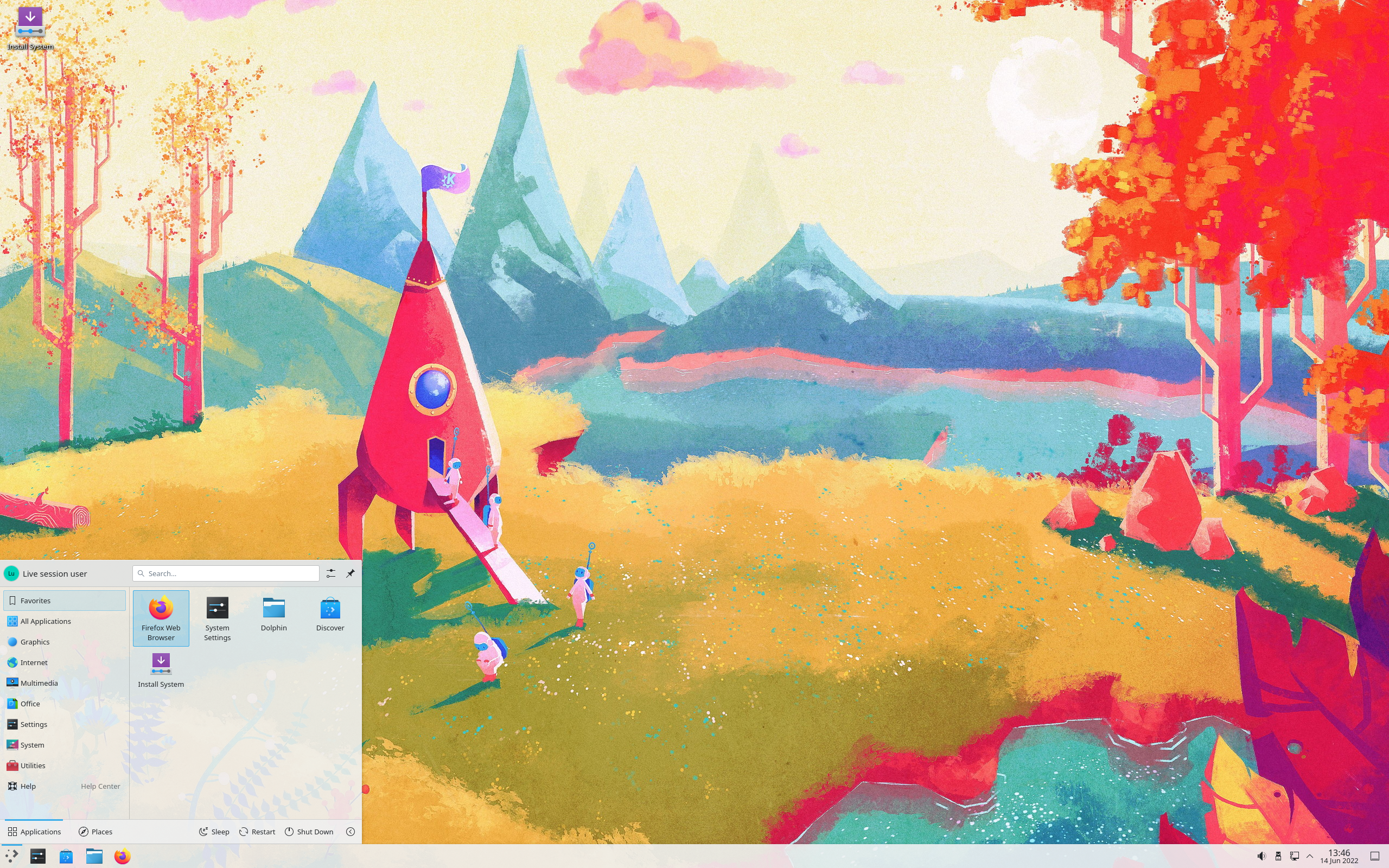 KDE neon desktop screenshot: 20220614