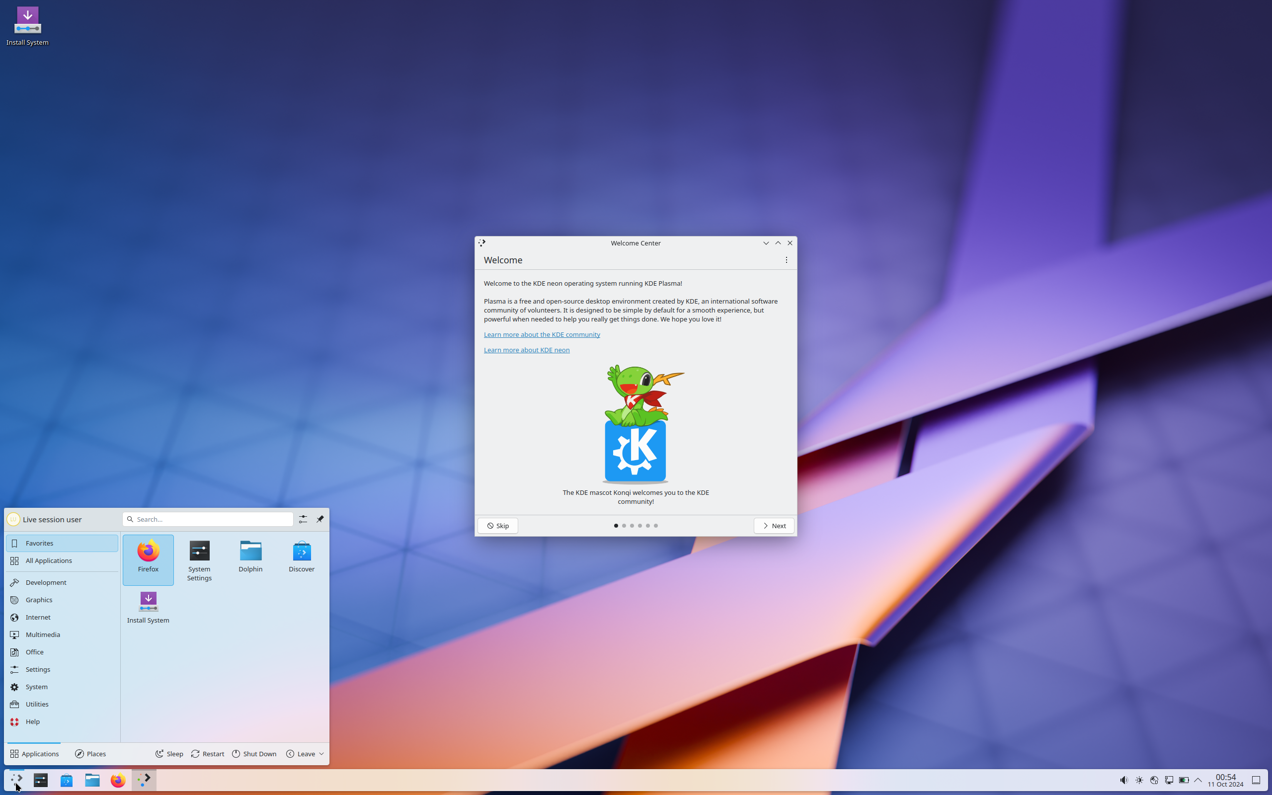 KDE neon desktop screenshot: 20241010