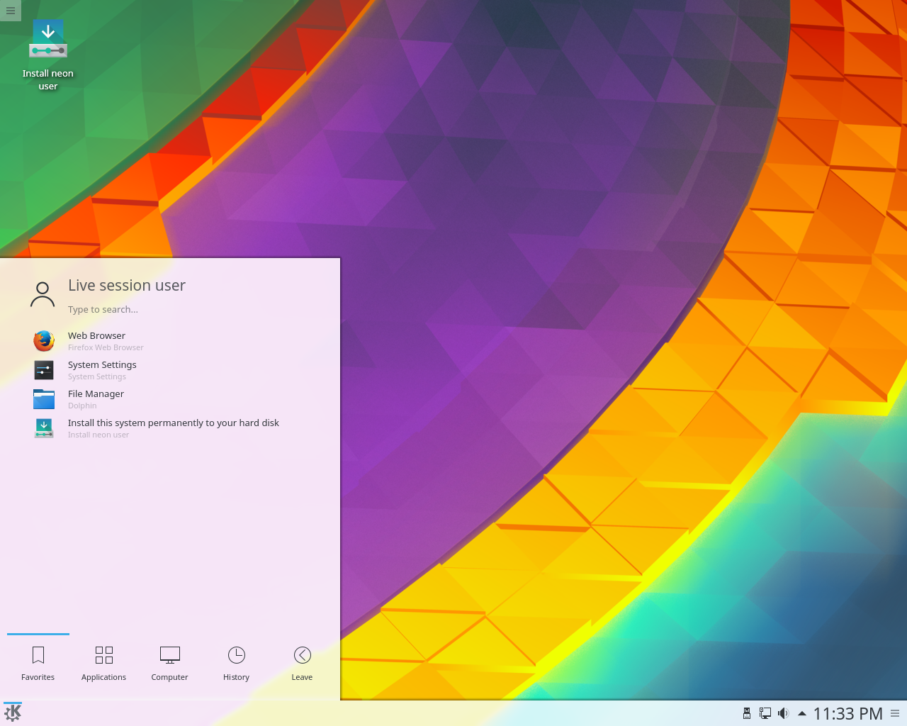 KDE neon desktop screenshot: 5.8