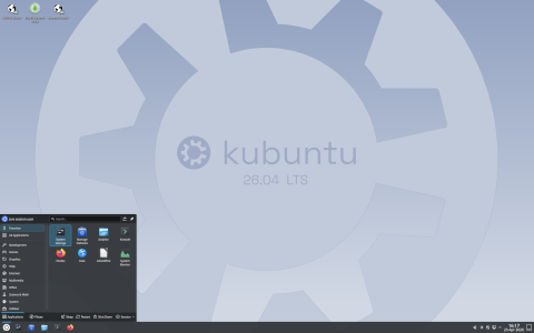 Kubuntu desktop screenshot: Distribution overview
