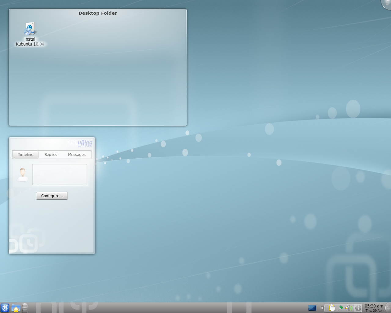Kubuntu desktop screenshot: 10.04