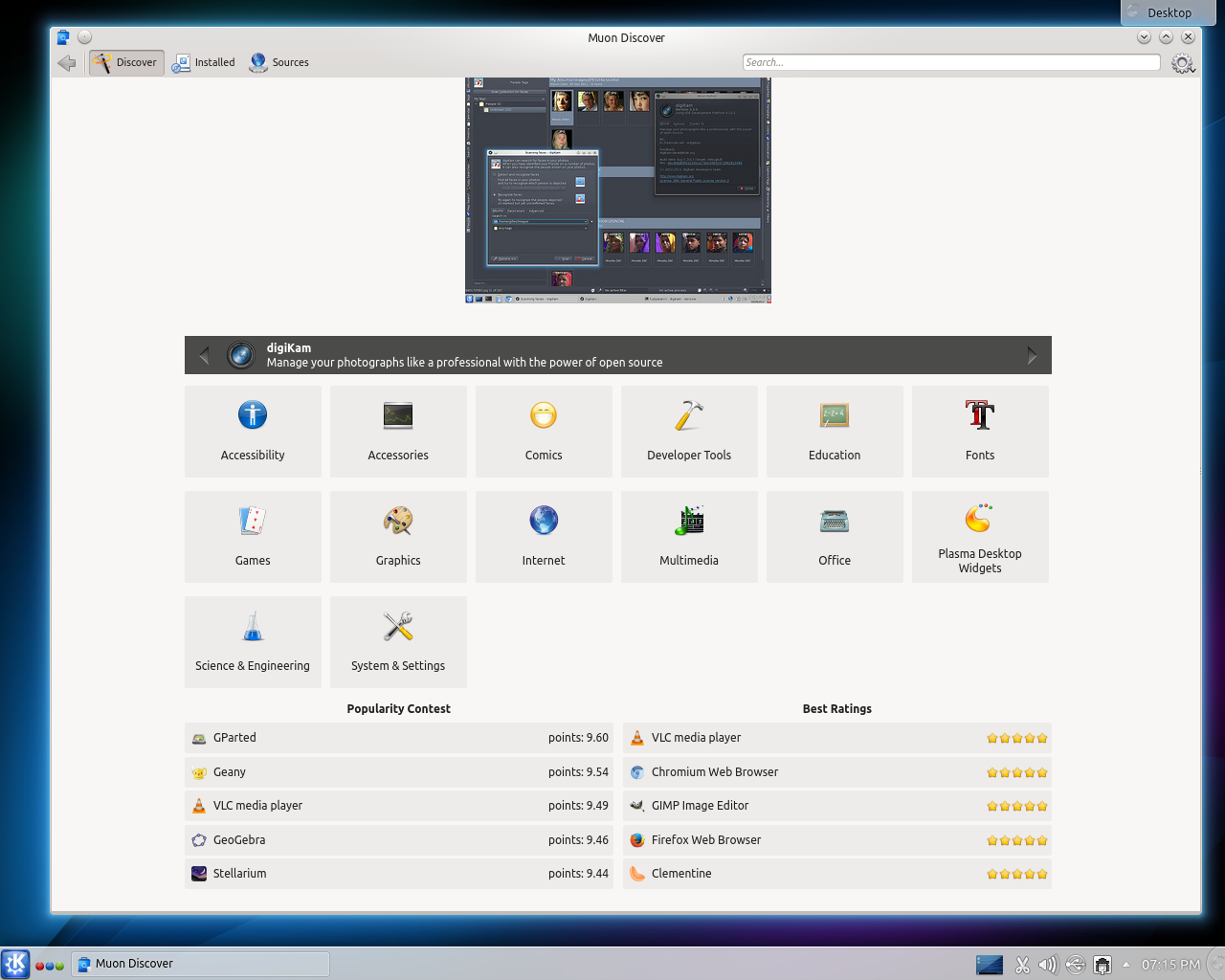 Kubuntu desktop screenshot: 13.10 packages