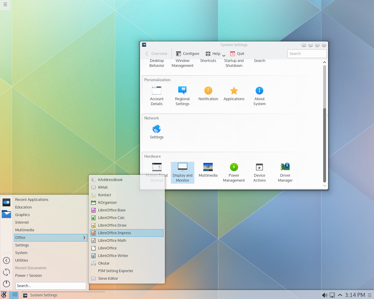 Kubuntu desktop screenshot: 14.10 plasma