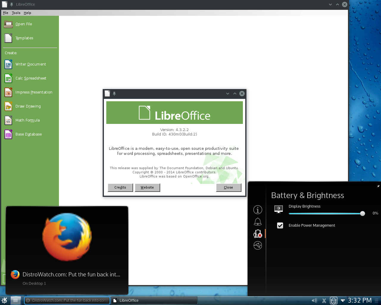 Kubuntu desktop screenshot: 14.10 preview