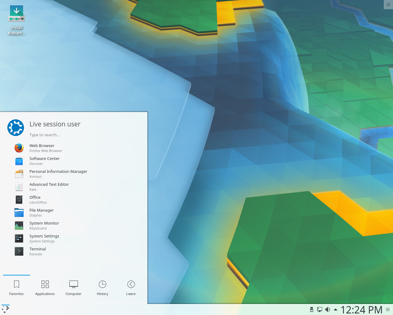Kubuntu desktop screenshot: 17.10