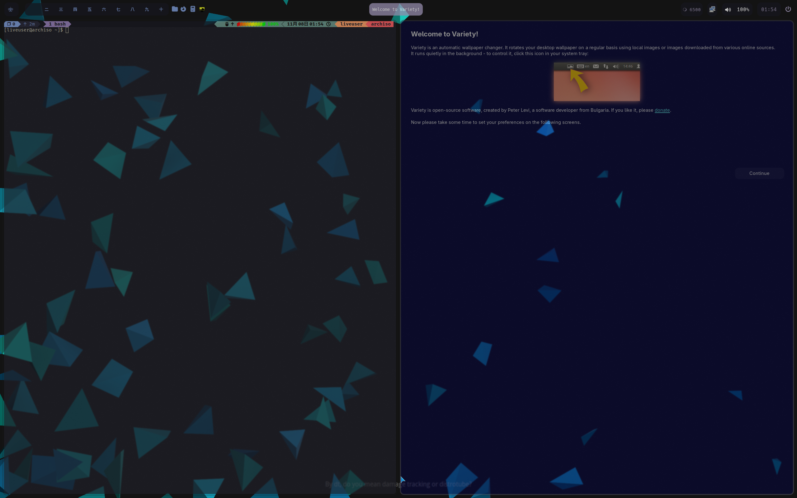 LainOS desktop screenshot: 2025.11.04 rc2