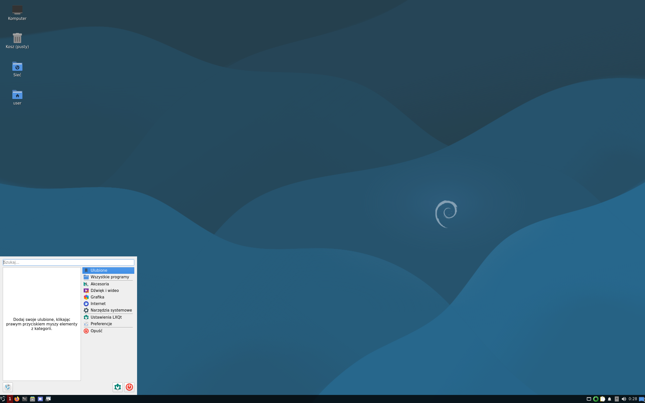 LajtLinux desktop screenshot: testing 20260821 lxqt