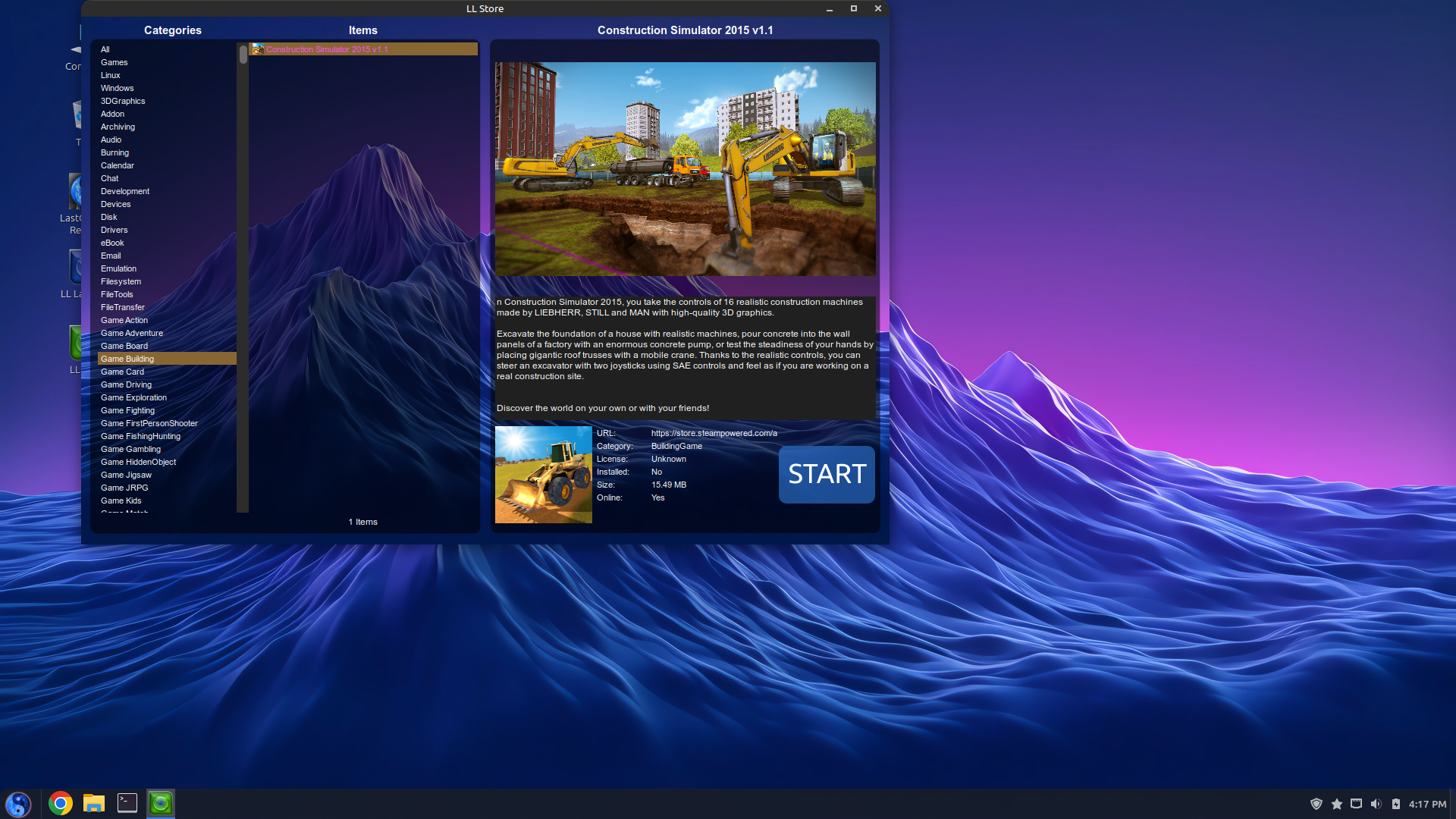 LastOSLinux desktop screenshot: 2025 05 25 store