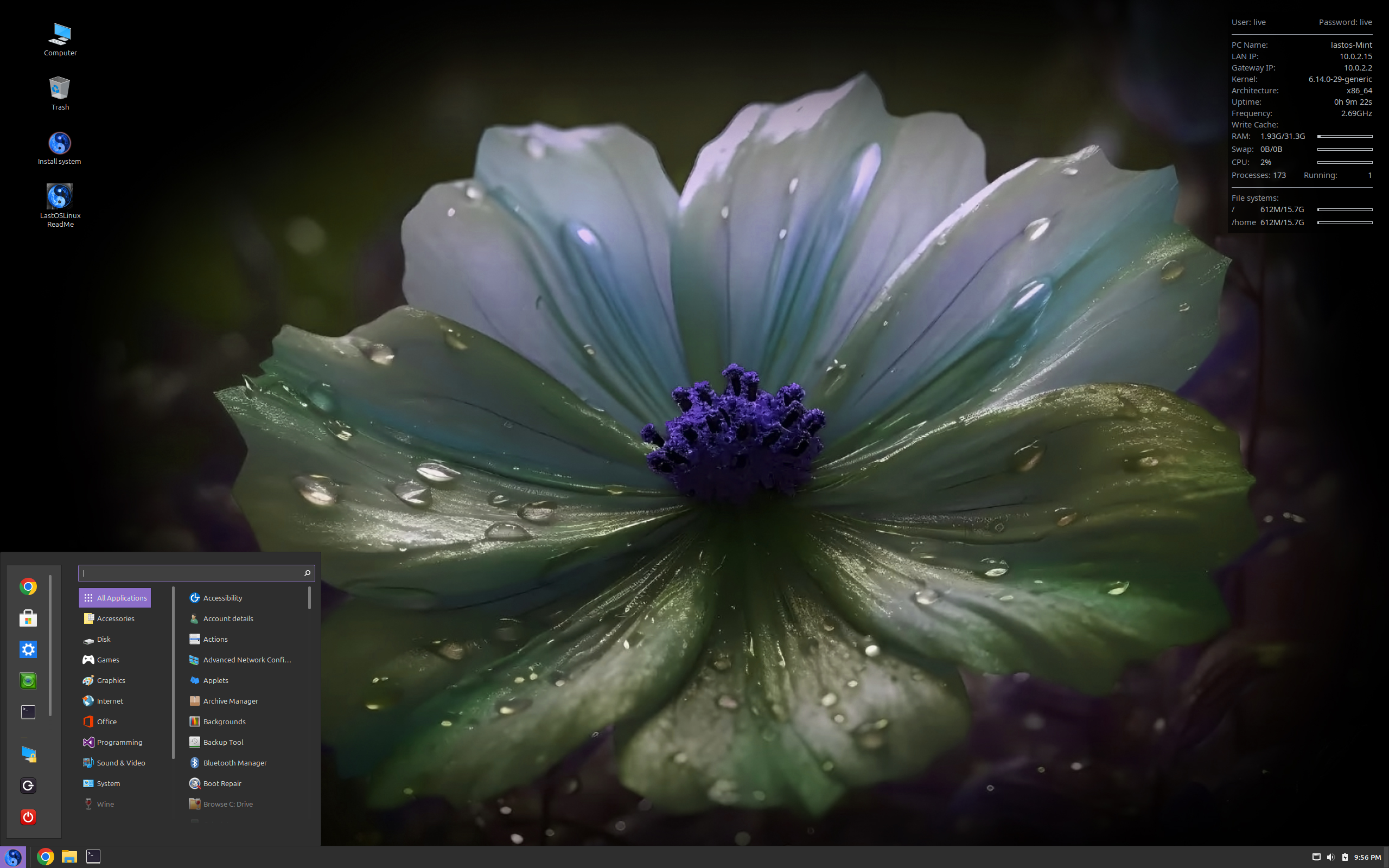 LastOSLinux desktop screenshot: 2025 08 28