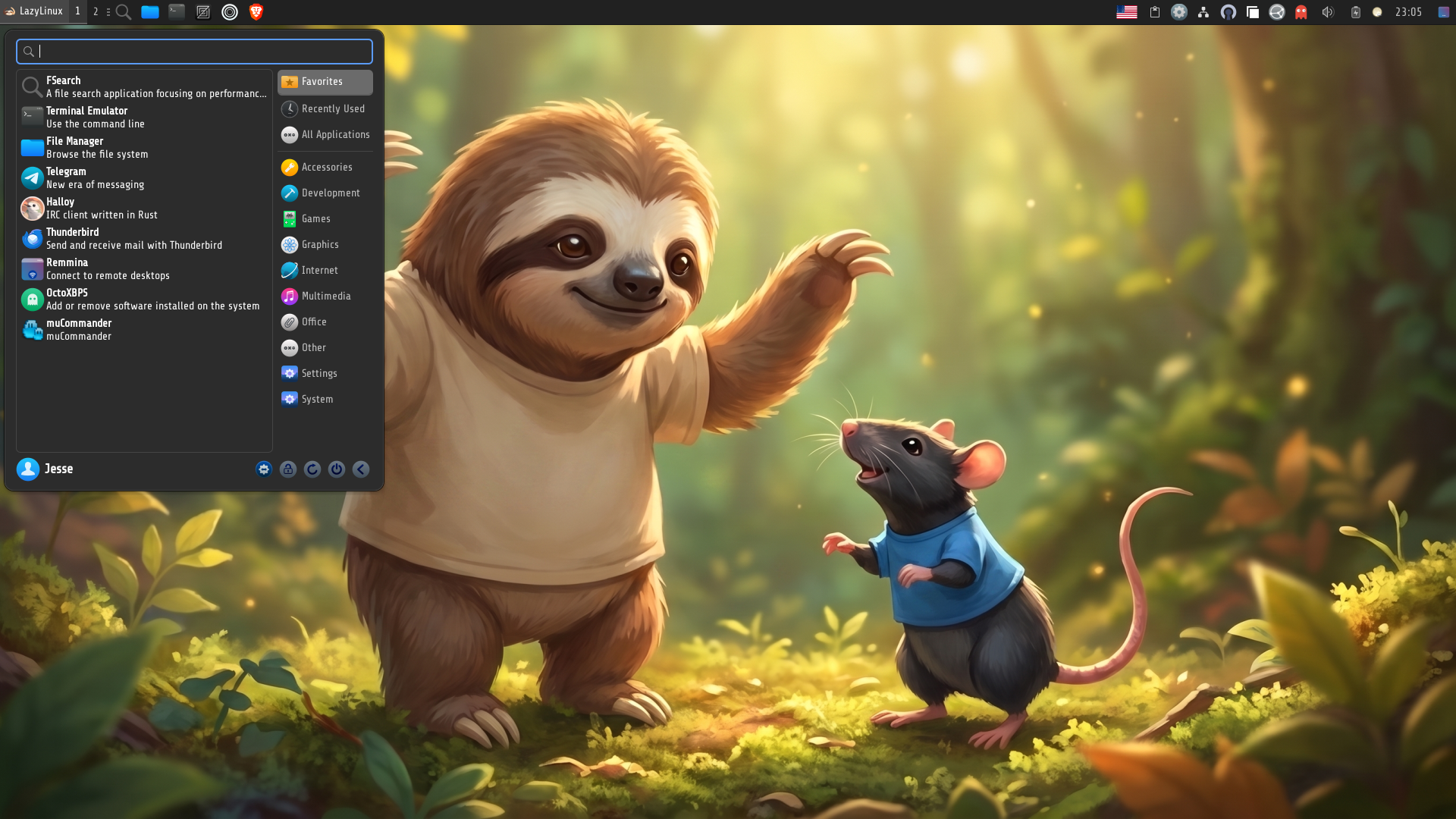 LazyLinux desktop screenshot: 2026 menu