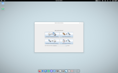 Lernstick desktop screenshot: Distribution overview