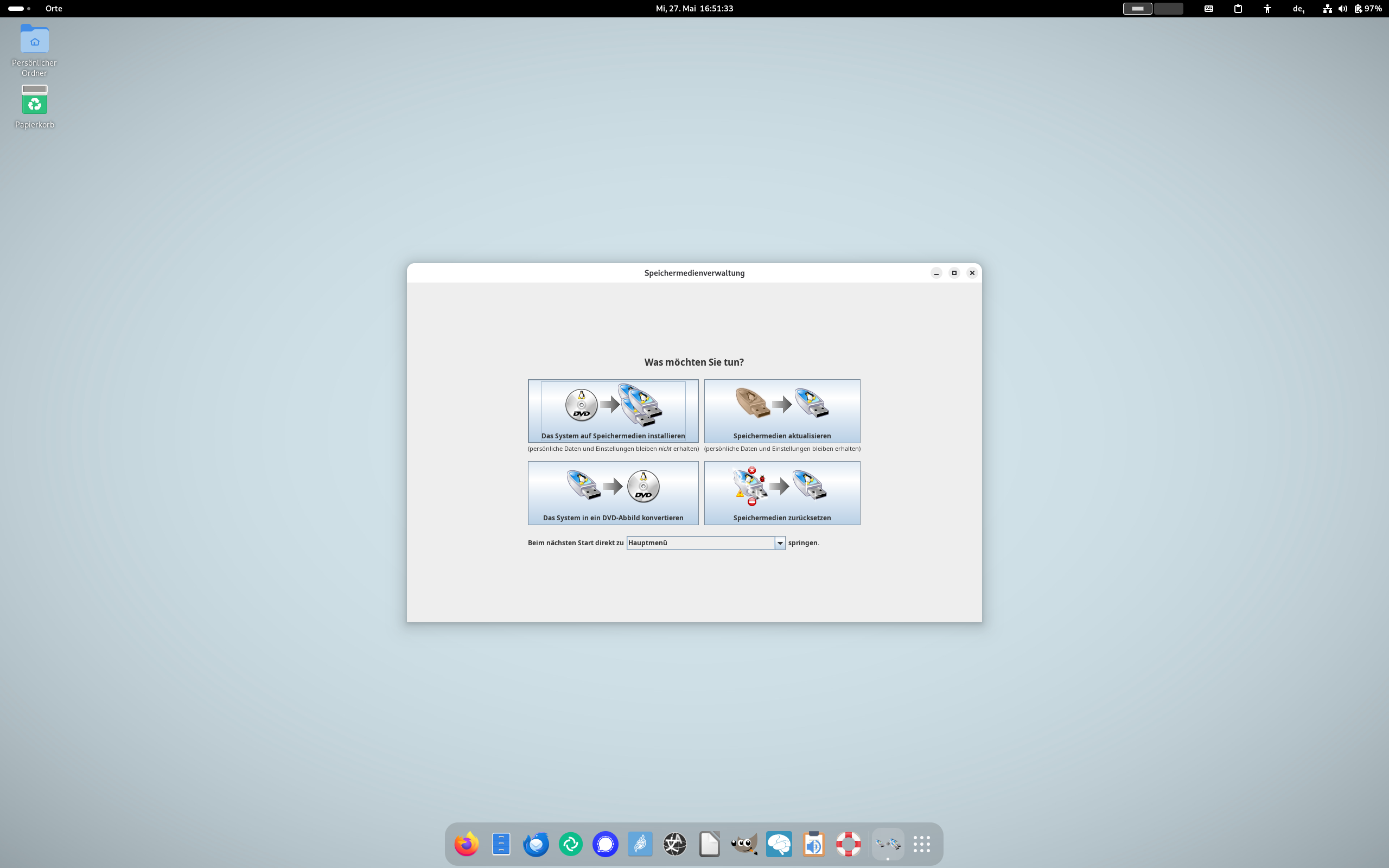 Lernstick desktop screenshot: 13 2026 04 08
