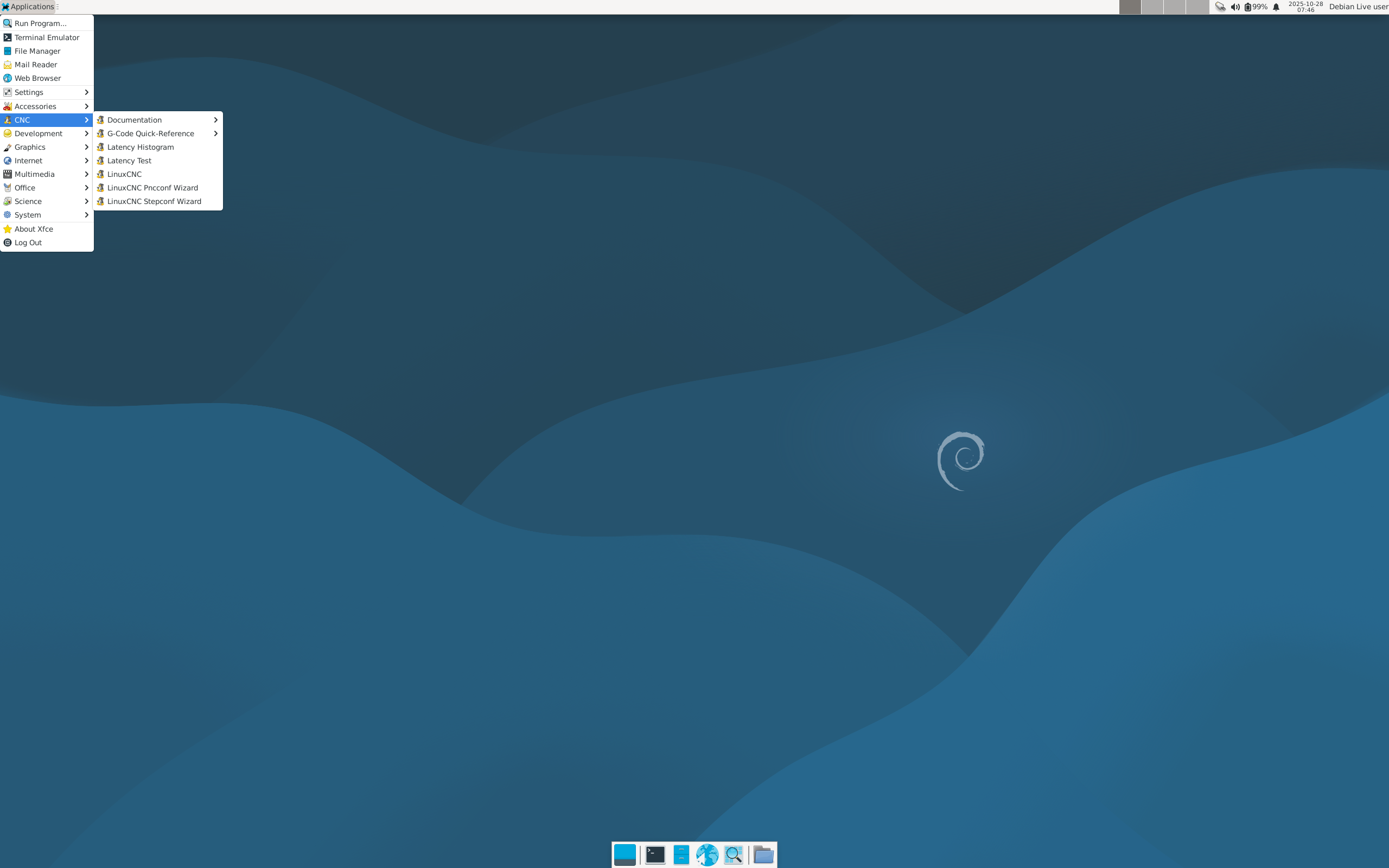 LinuxCNC desktop screenshot: 2.9.6