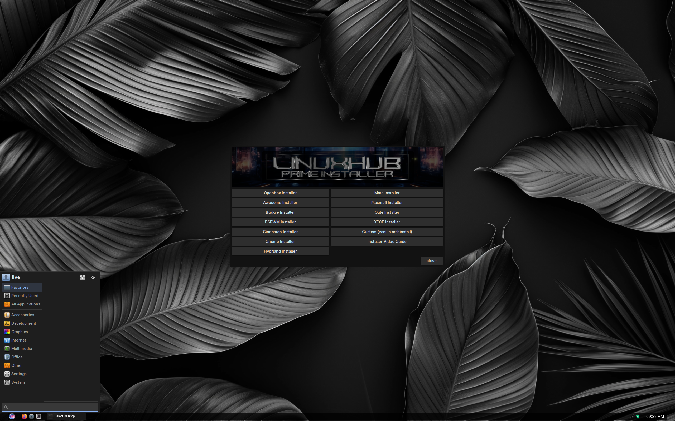 LinuxHub desktop screenshot: 2025.10.06