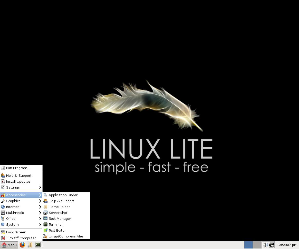 Lite desktop screenshot: 1.0.0