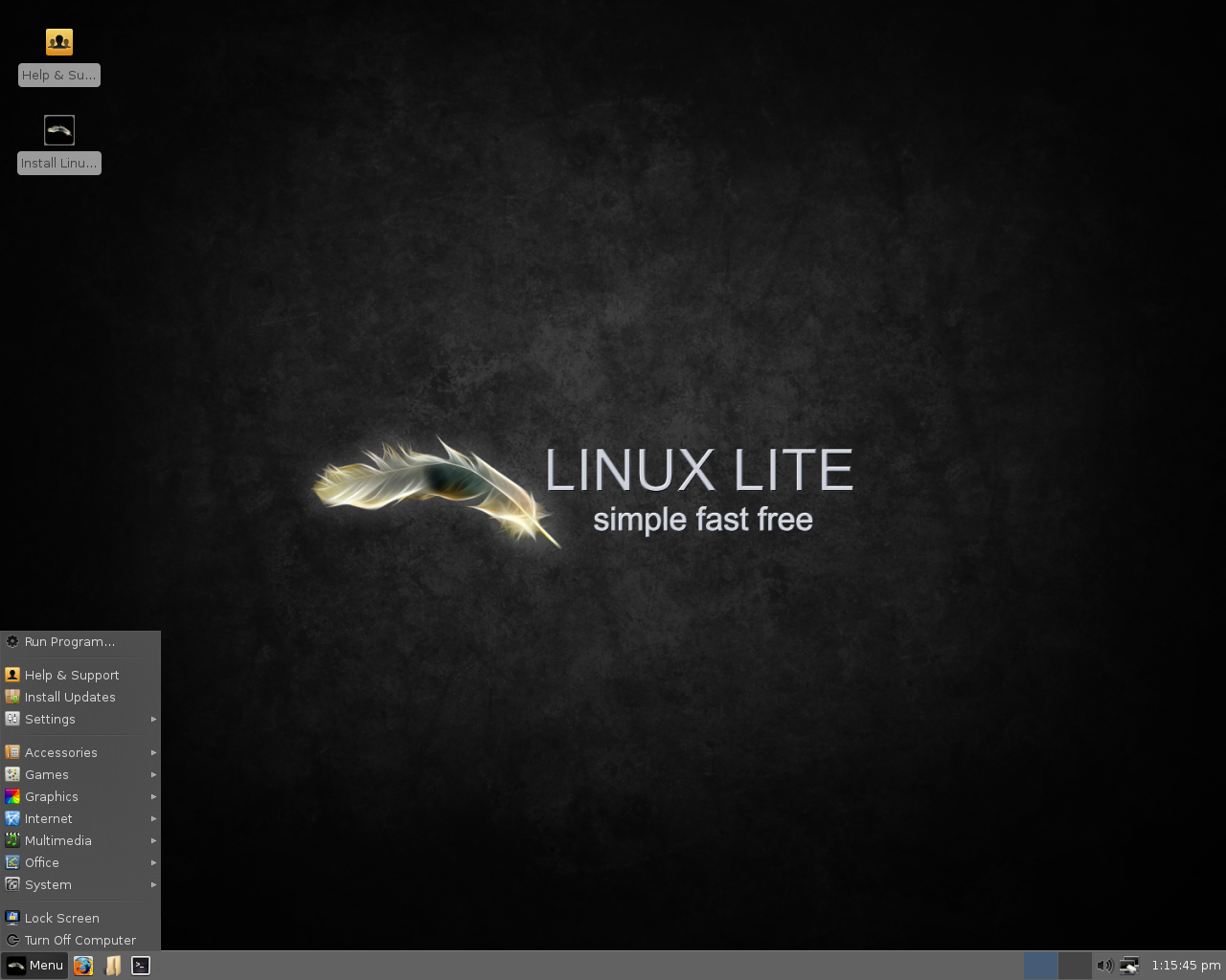 Lite desktop screenshot: 1.0.4
