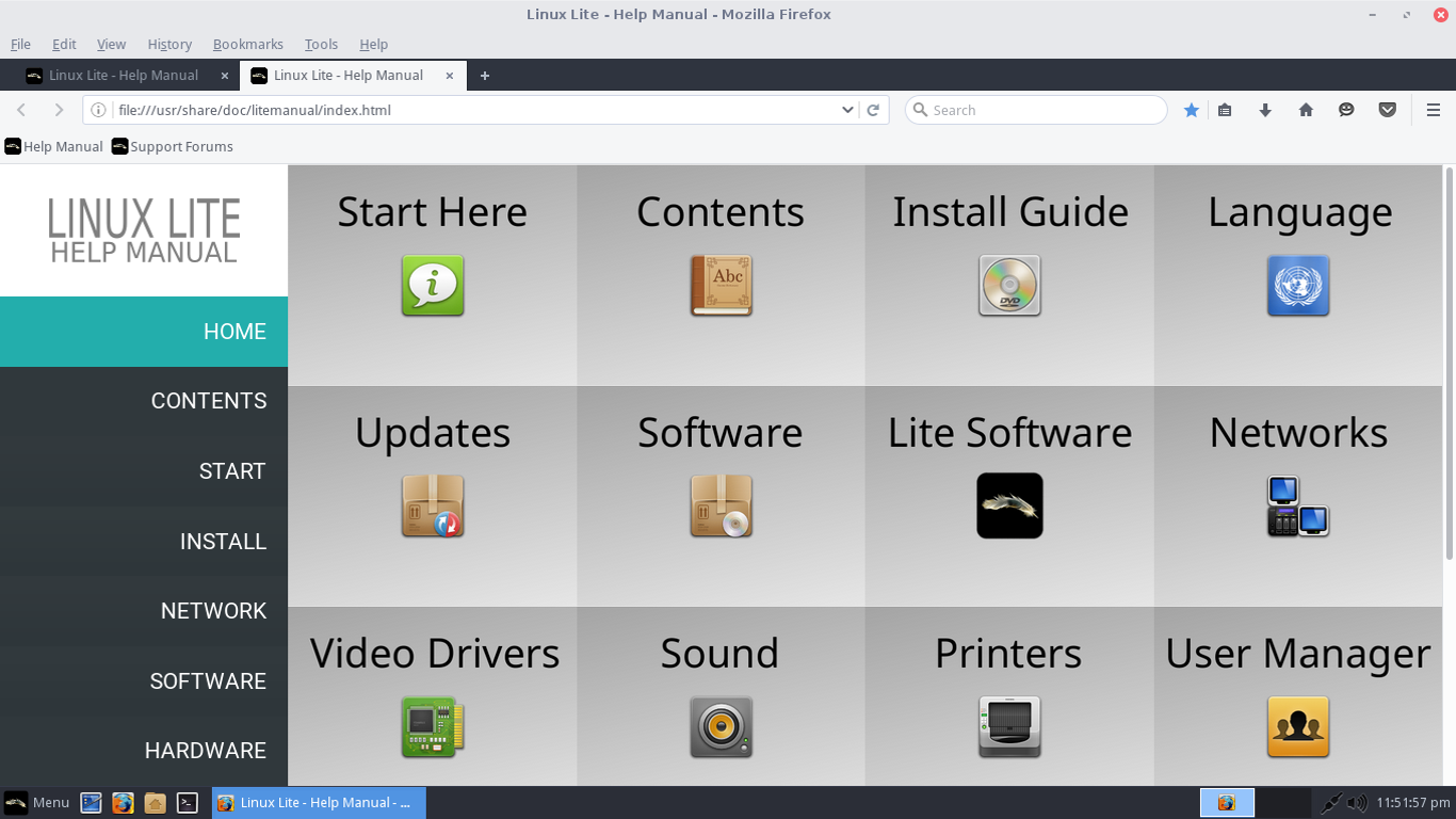 Lite desktop screenshot: 3.0 documentation