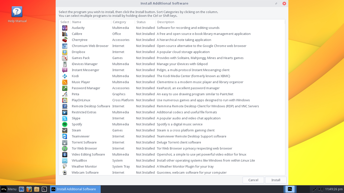 Lite desktop screenshot: 3.0 software