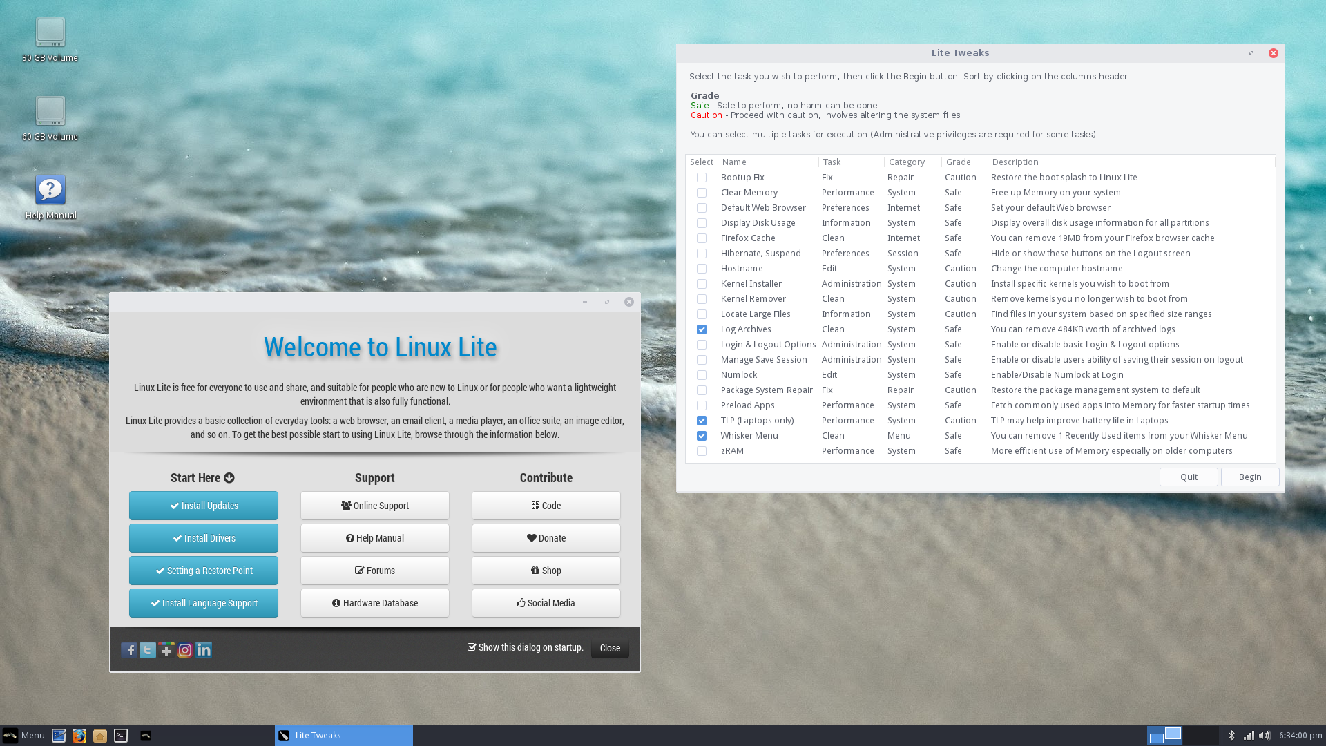 Lite desktop screenshot: 3.8