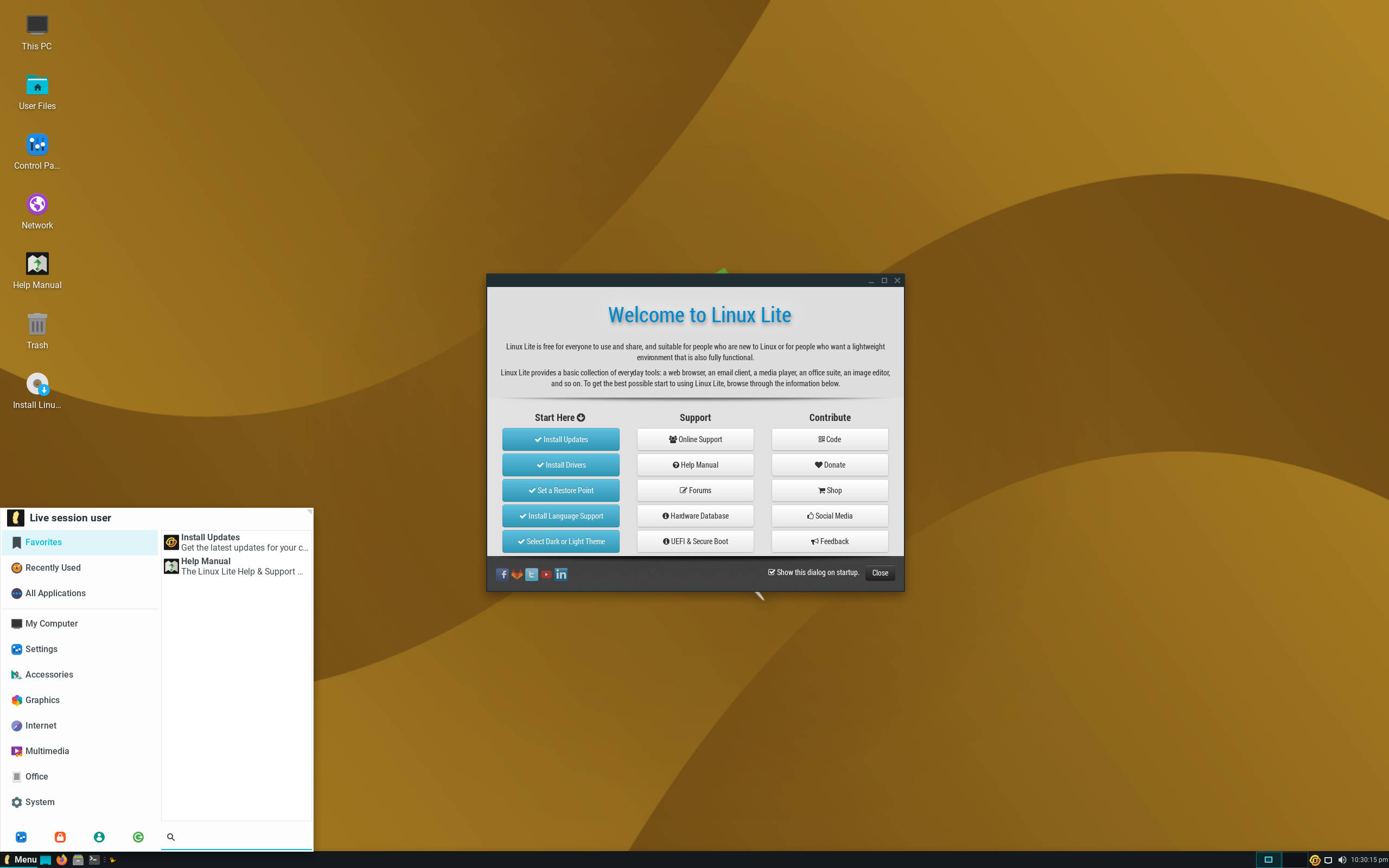 Lite desktop screenshot: 5.4