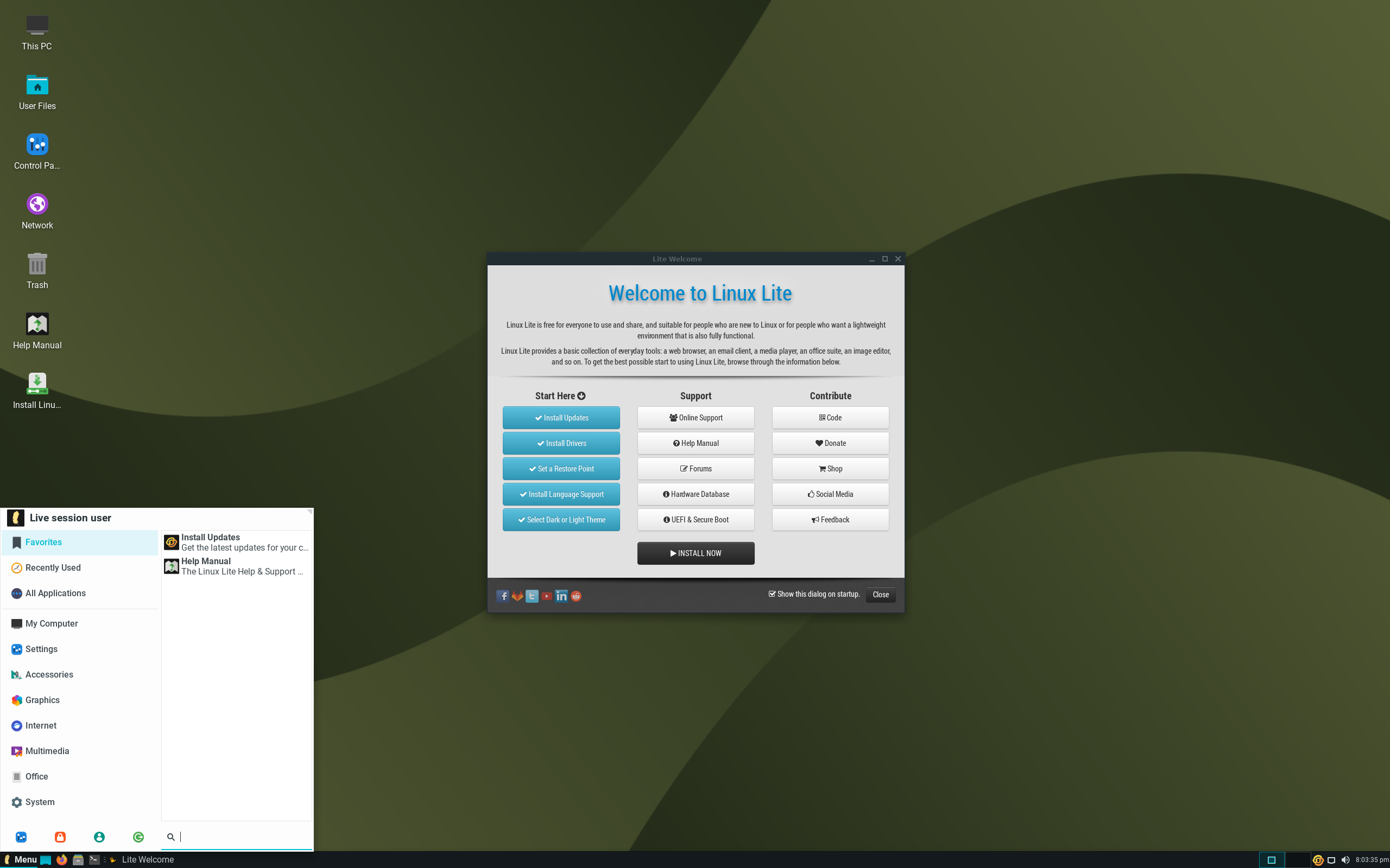 Lite desktop screenshot: 5.8