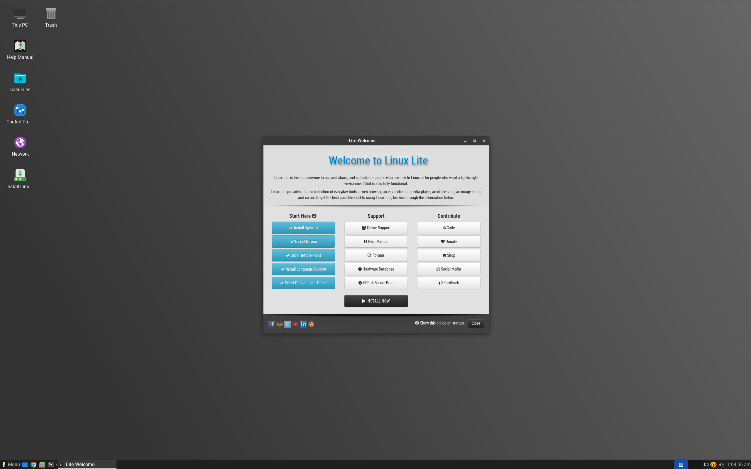 Lite desktop screenshot: 6.0 rc1