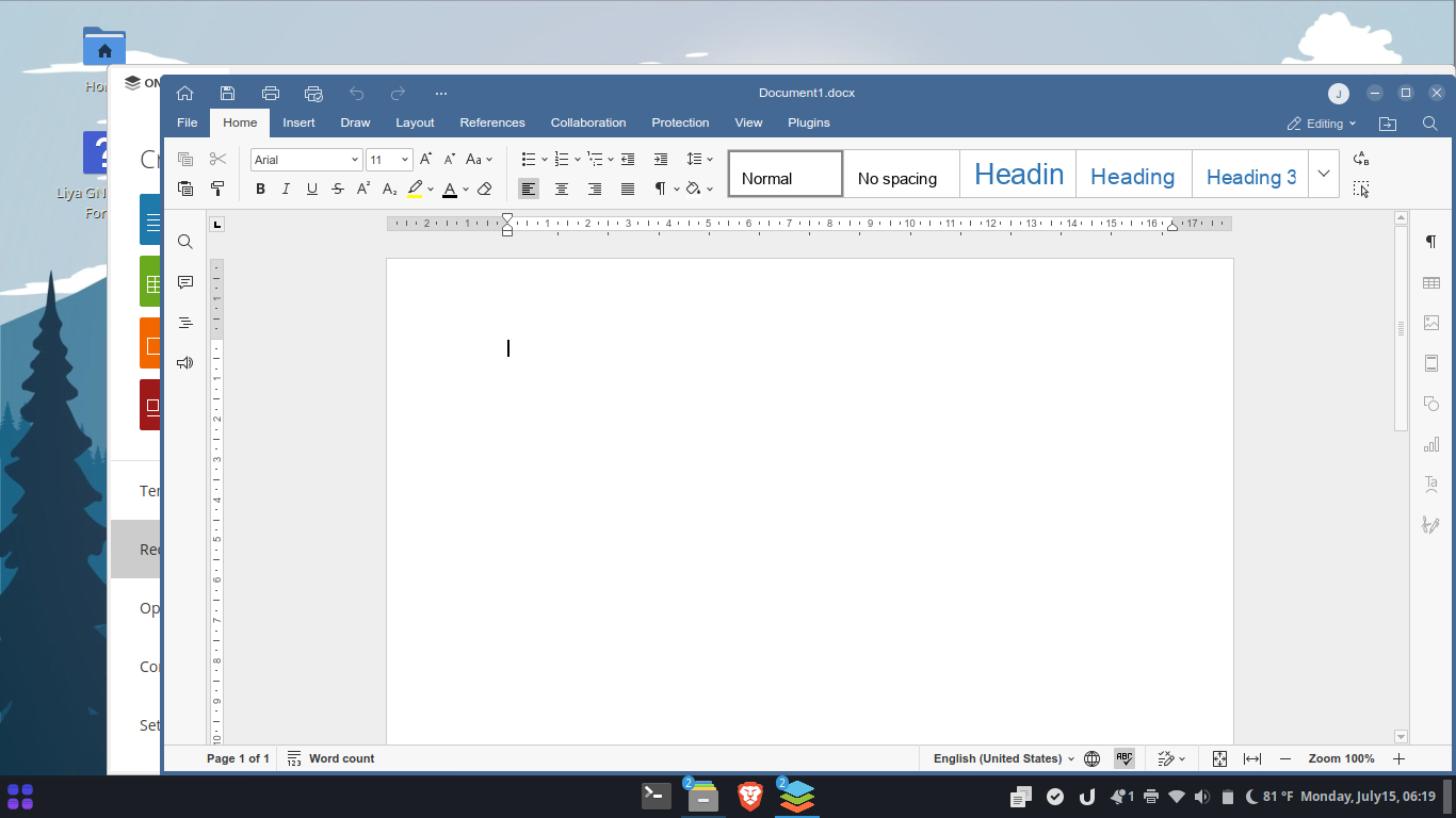 Liya desktop screenshot: 2.0 onlyoffice
