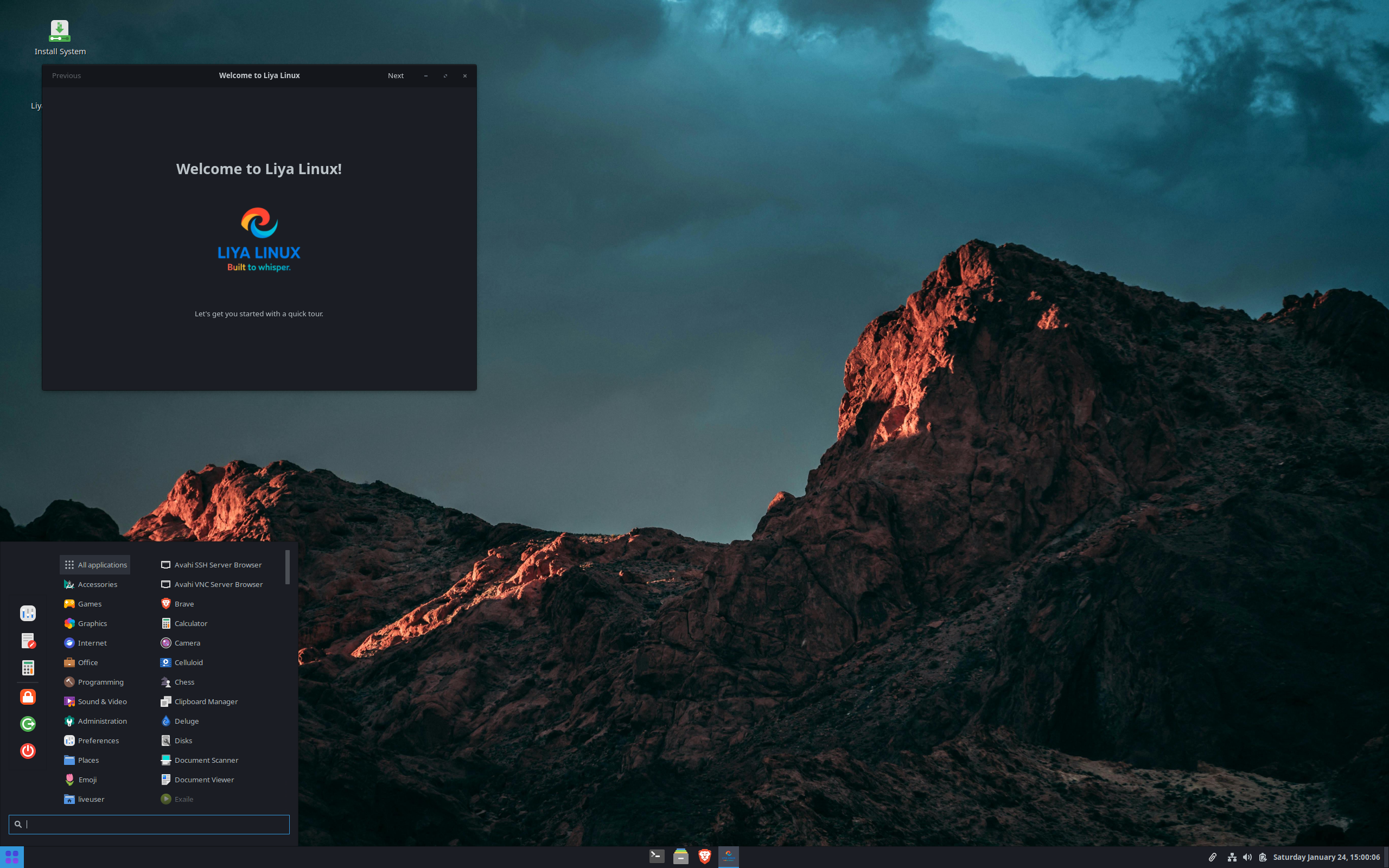 Liya desktop screenshot: 2.5