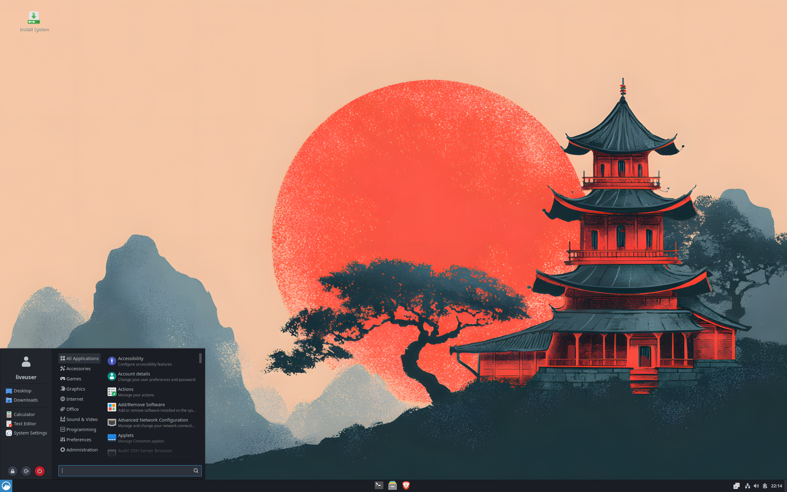 Liya desktop screenshot: 2026.08.29 cinnamon