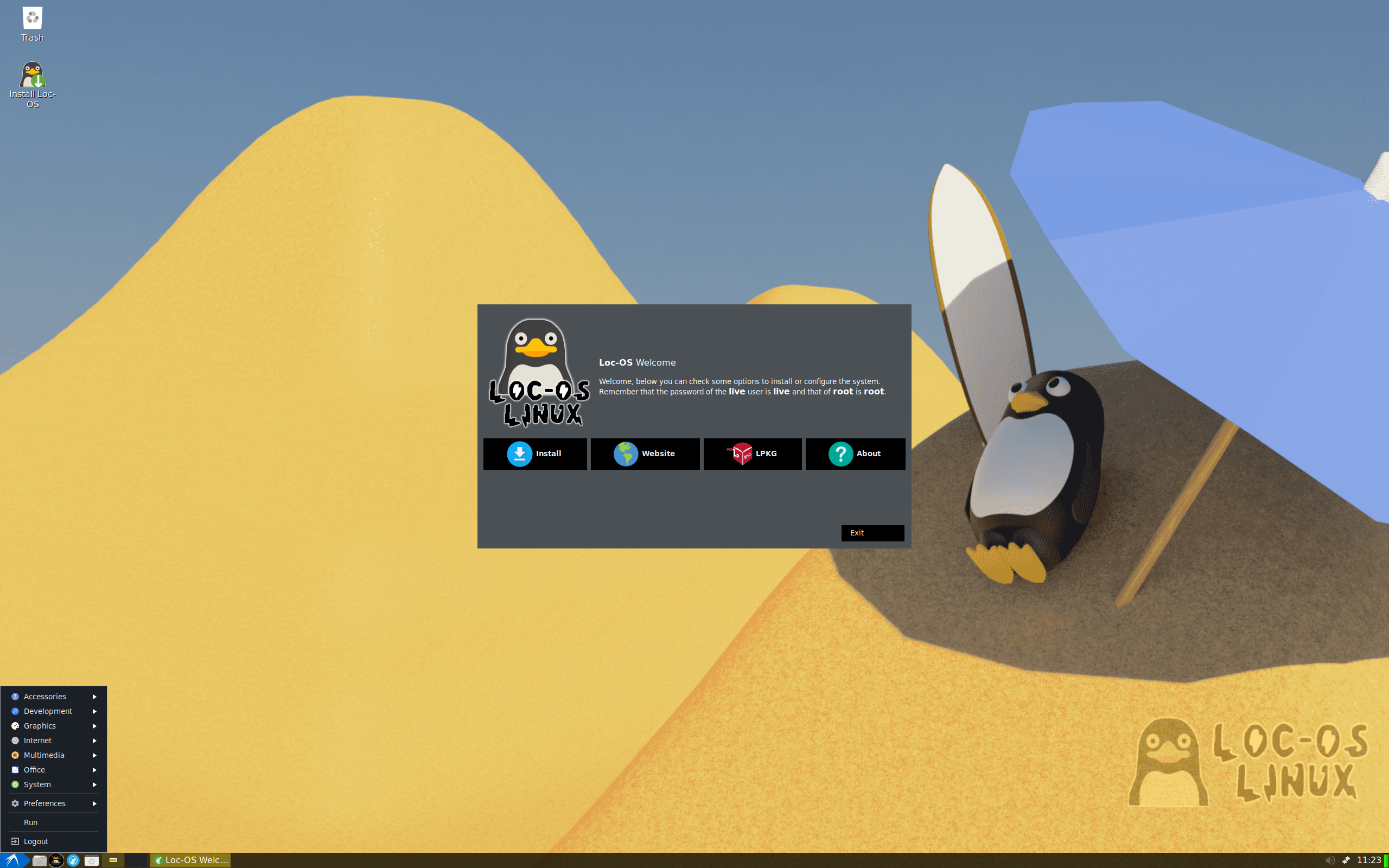 Loc-OS desktop screenshot: 23