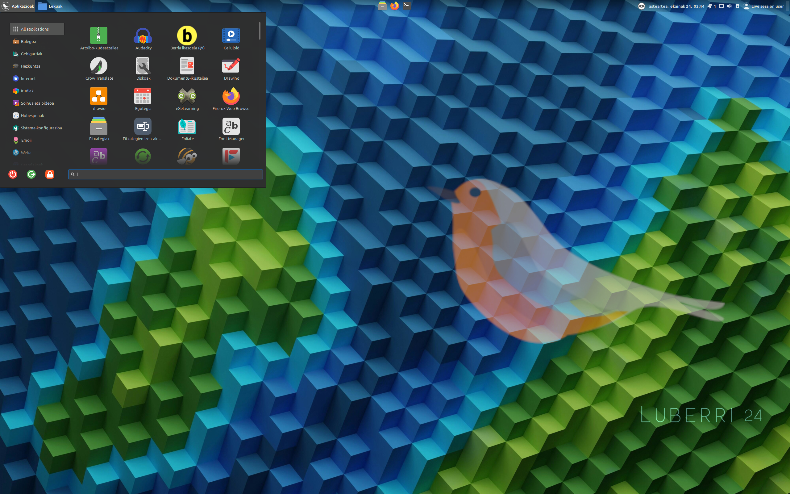 Luberri desktop screenshot: 24.2.0