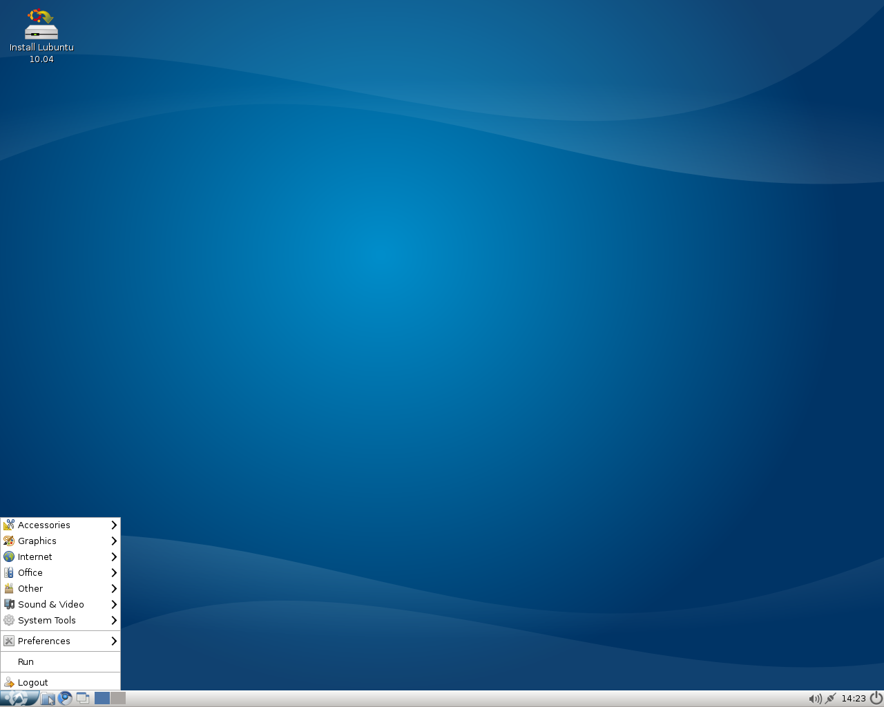 Lubuntu desktop screenshot: 10.04 alpha3