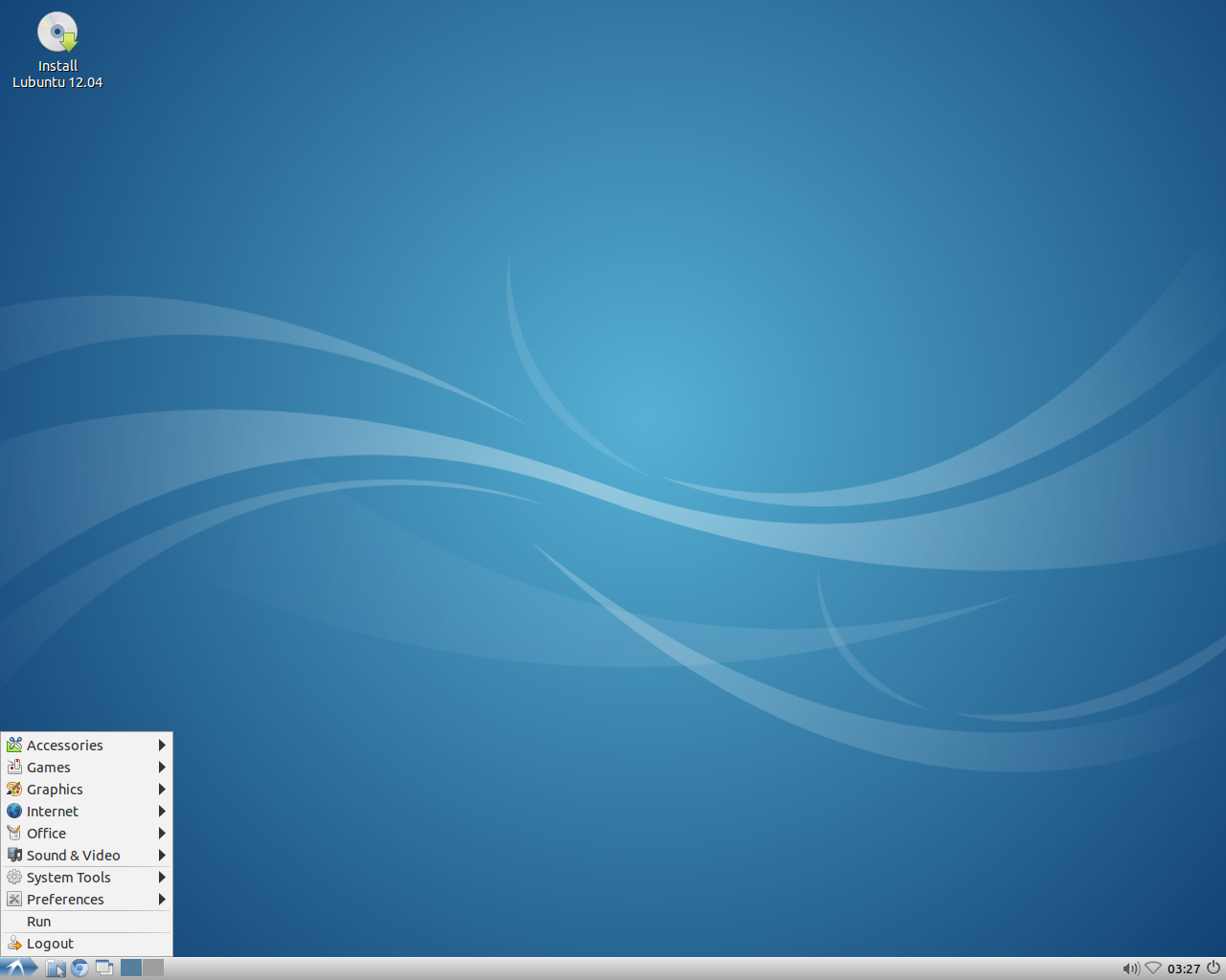 Lubuntu desktop screenshot: 12.04