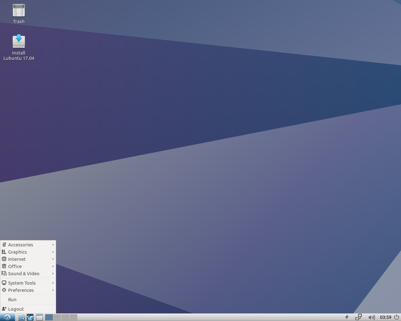 Lubuntu desktop screenshot: 17.04