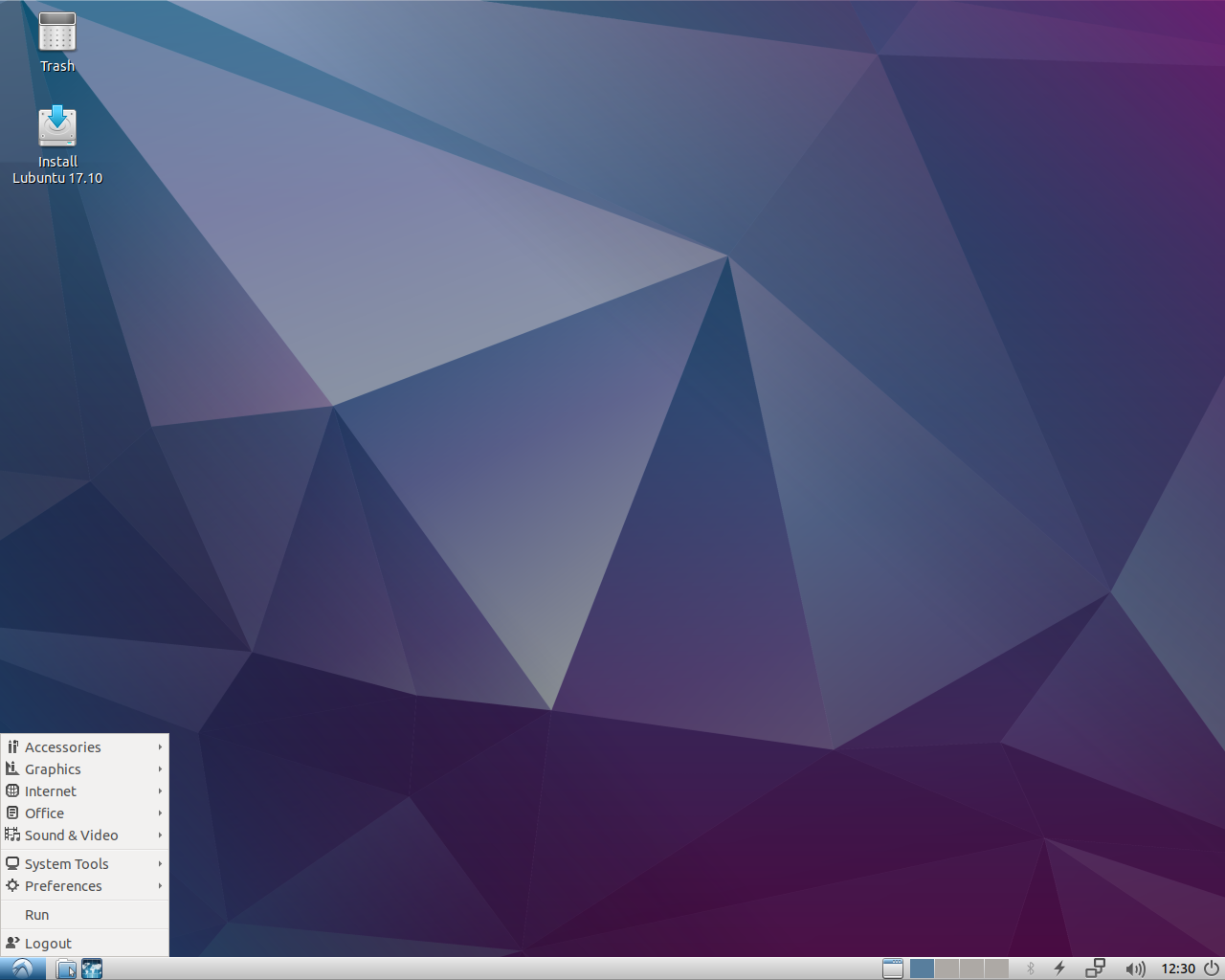 Lubuntu desktop screenshot: 17.10