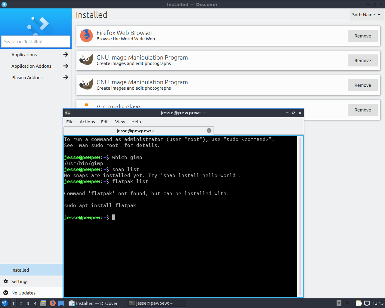 Lubuntu desktop screenshot: 18.10 discover