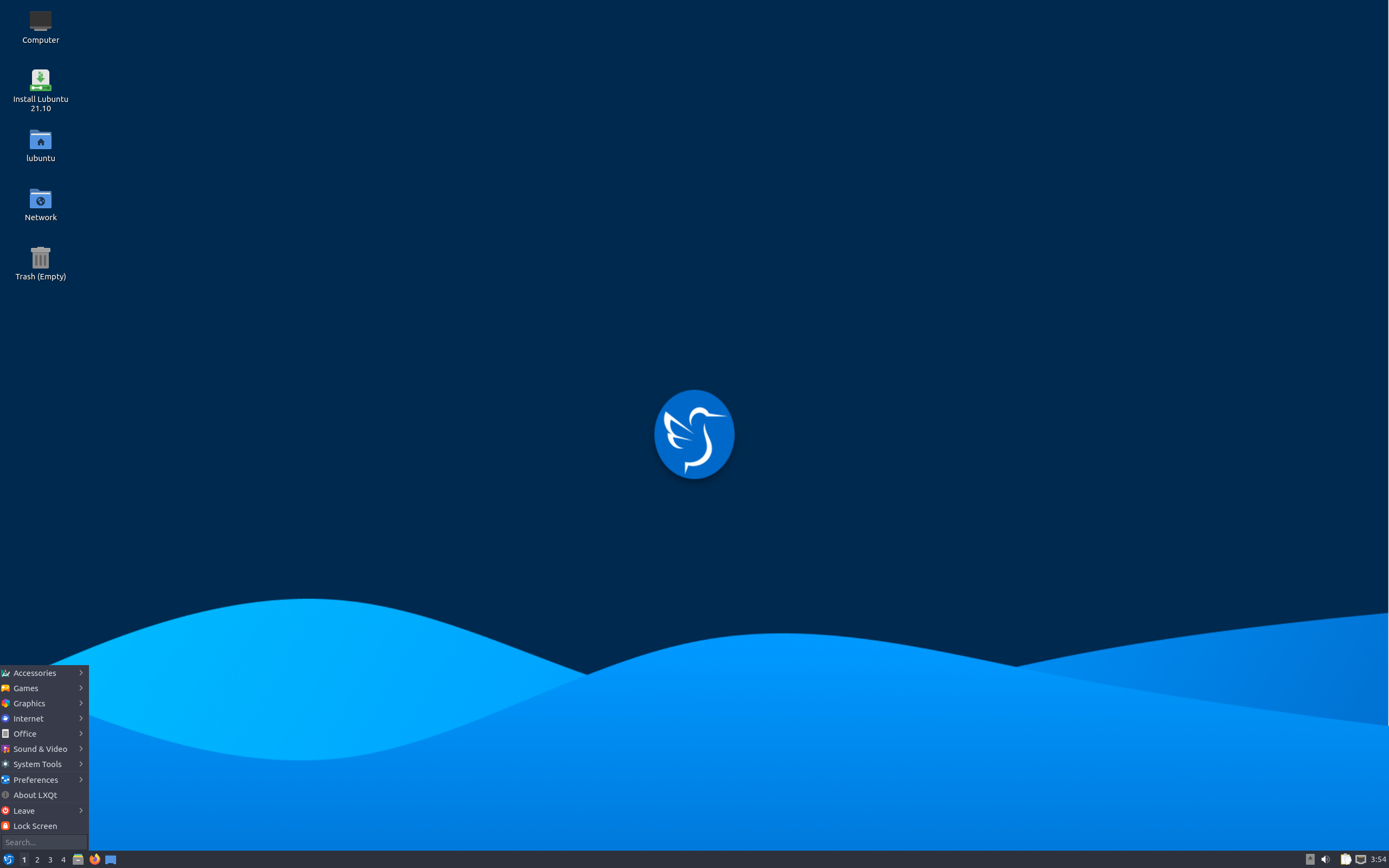 Lubuntu desktop screenshot: 21.10