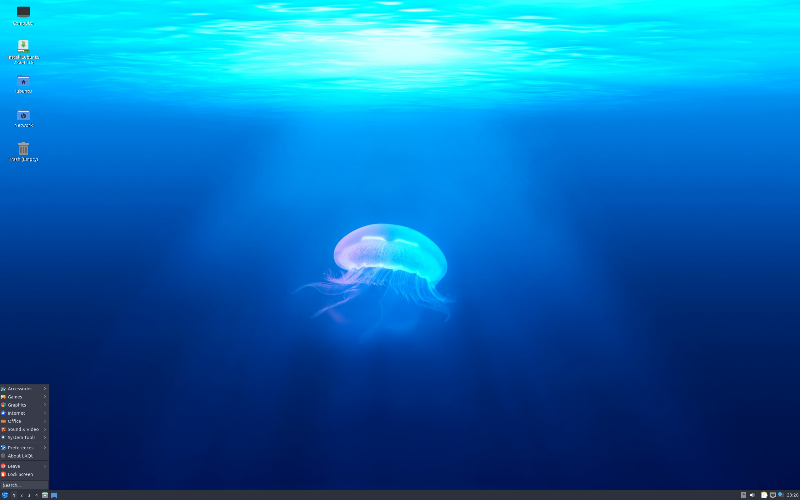 Lubuntu desktop screenshot: 22.04