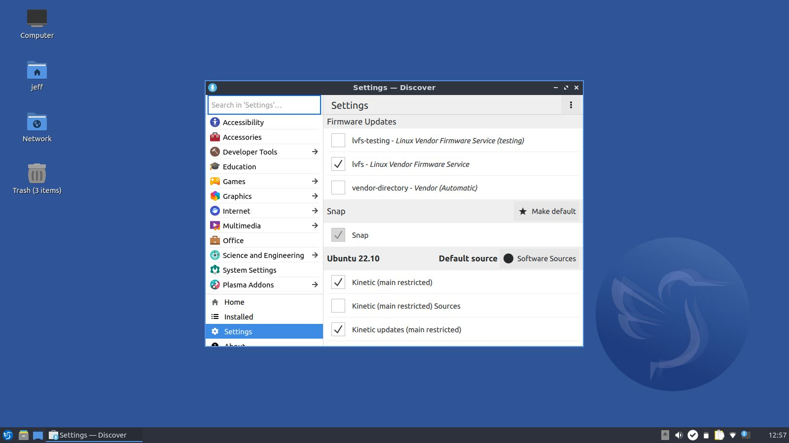 Lubuntu desktop screenshot: 22.10 discover