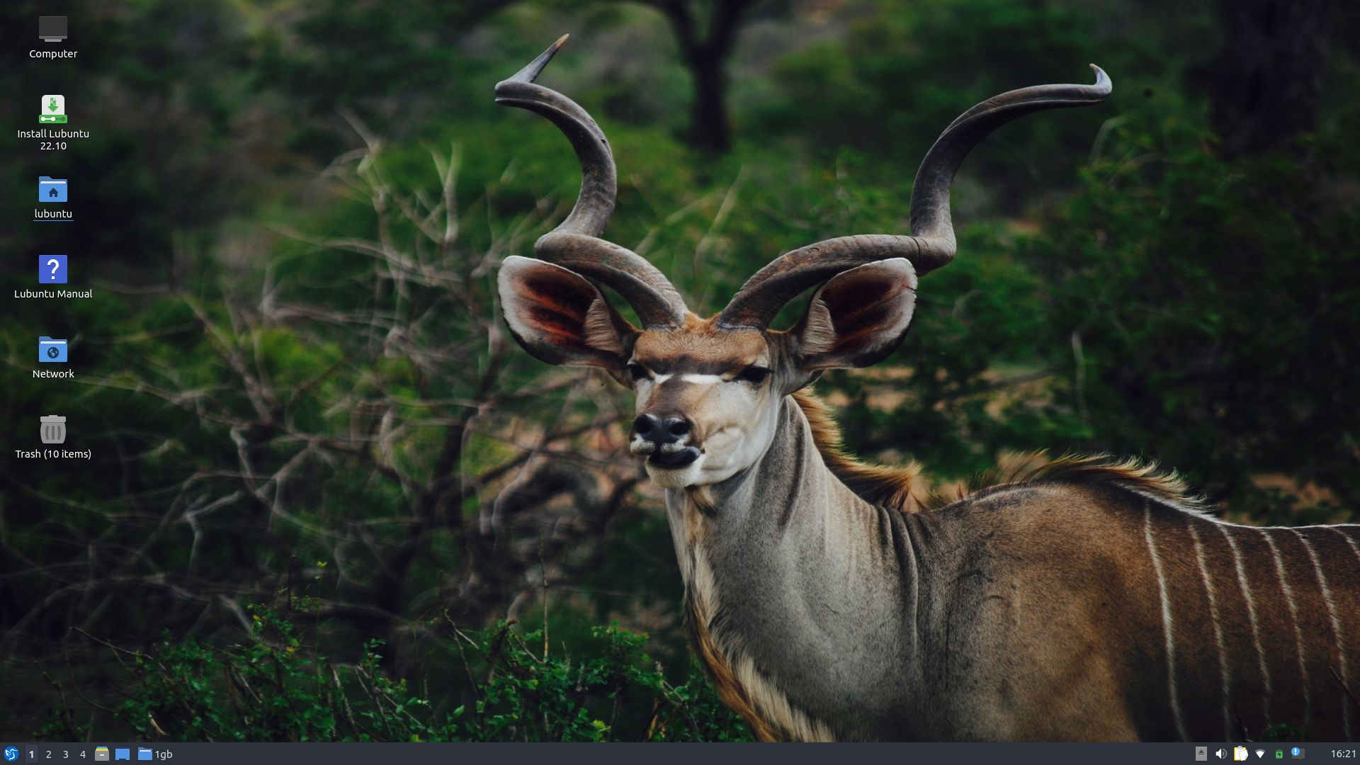 Lubuntu desktop screenshot: 22.10 live