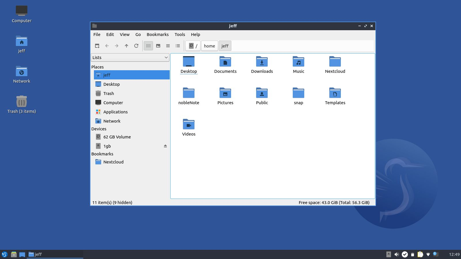 Lubuntu desktop screenshot: 22.10 pcman