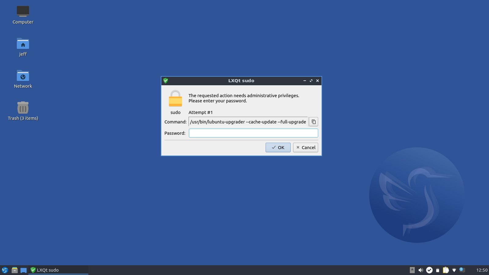 Lubuntu desktop screenshot: 22.10 upgrade