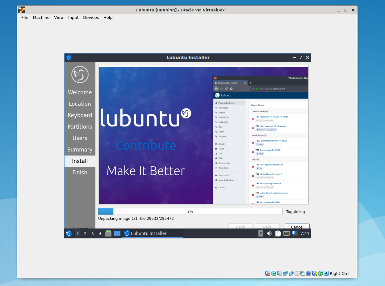 Lubuntu desktop screenshot: 22.10 virtual1