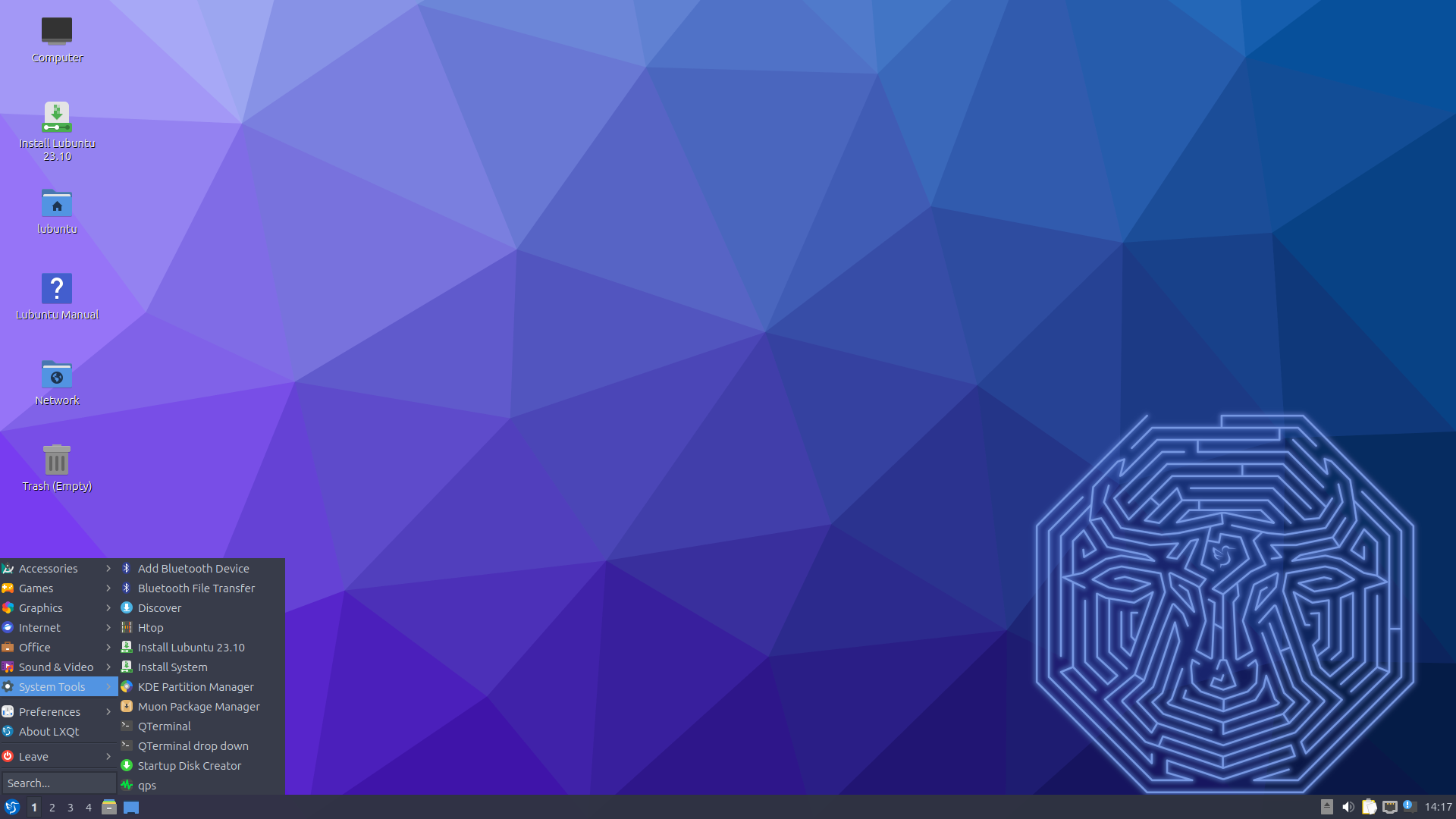Lubuntu desktop screenshot: 23.10